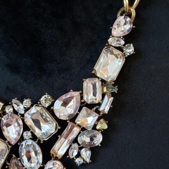 Sugarfix Women Multi Shaped Crystal Statement Collar Necklace with Lobster Clasp - Picture 3 of 7